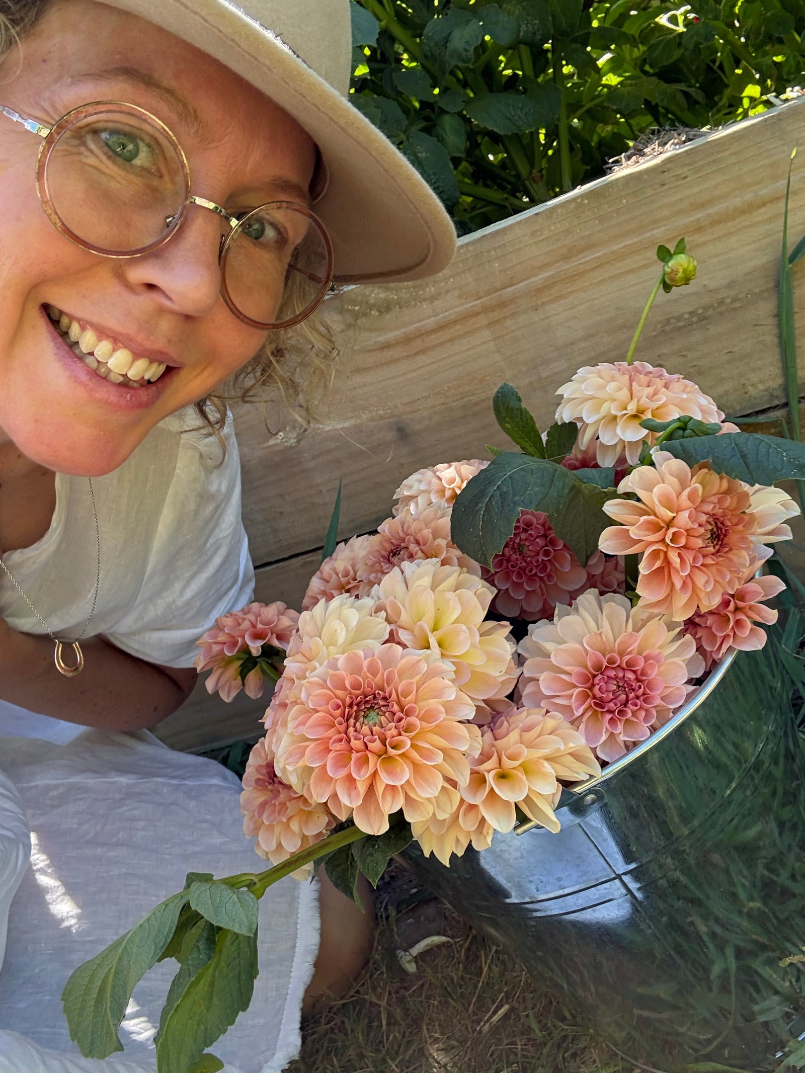 All Our Blooms – Catherine in the garden